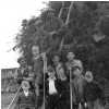 Building a Bonfire next to Tudhoe House 1949