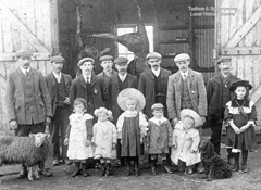 Charlie Miller (extreme left) & Workers c.1920's.