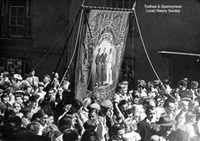 Dean & Chapter Banner at Durham Miners Gala Day 1948.