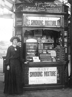 Railway Tobacco Kiosk Ferryhill Station c.1914.