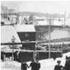 Ferryhill Station in the snow c.1900