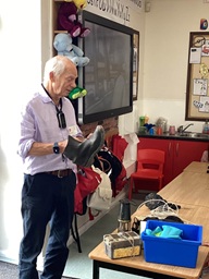 Rick Smith at Tudhoe Colliery Primary School.