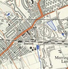1940 map showing gas works and reservoir.