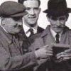 1951 Colliery Officials at retirement presentation to the gentleman in the trilby hat.