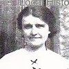 Edith (Halliday) Scurr (1889-1969) outside 24 Front Street, Tudhoe Colliery c1928.