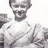 Raymond Scurr (1921-2009) outside 24 Front Street, Tudhoe Colliery in 1928.